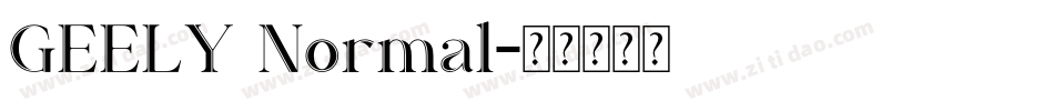 GEELY Normal字体转换